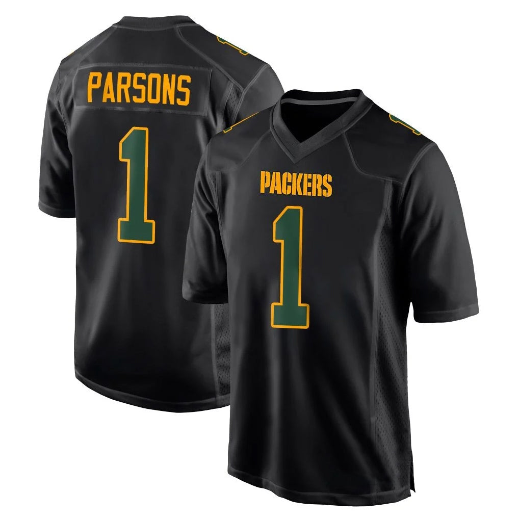 Punc GB.Packers #1 Micah Parsons Player Black Fashion Home Game Stitched Jerseys