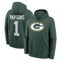 Punc GB.Packers #1 Micah Parsons Player Black Pullover Hoodies Limited Stitched Jerseys