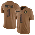 Punc GB.Packers #1 Micah Parsons Player Brown Salute To Service Limited Stitched Jerseys