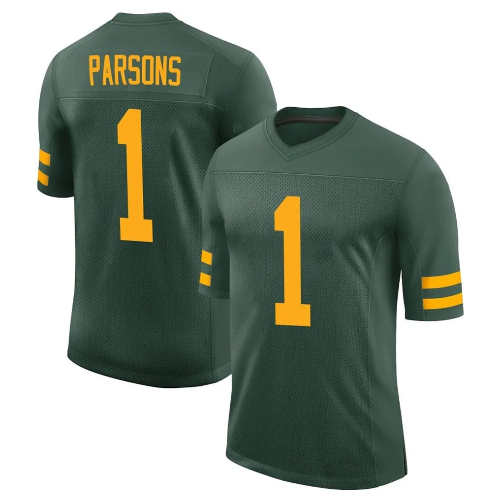 Punc GB.Packers #1 Micah Parsons Player Green Alternate Vapor Home Game Stitched Jerseys