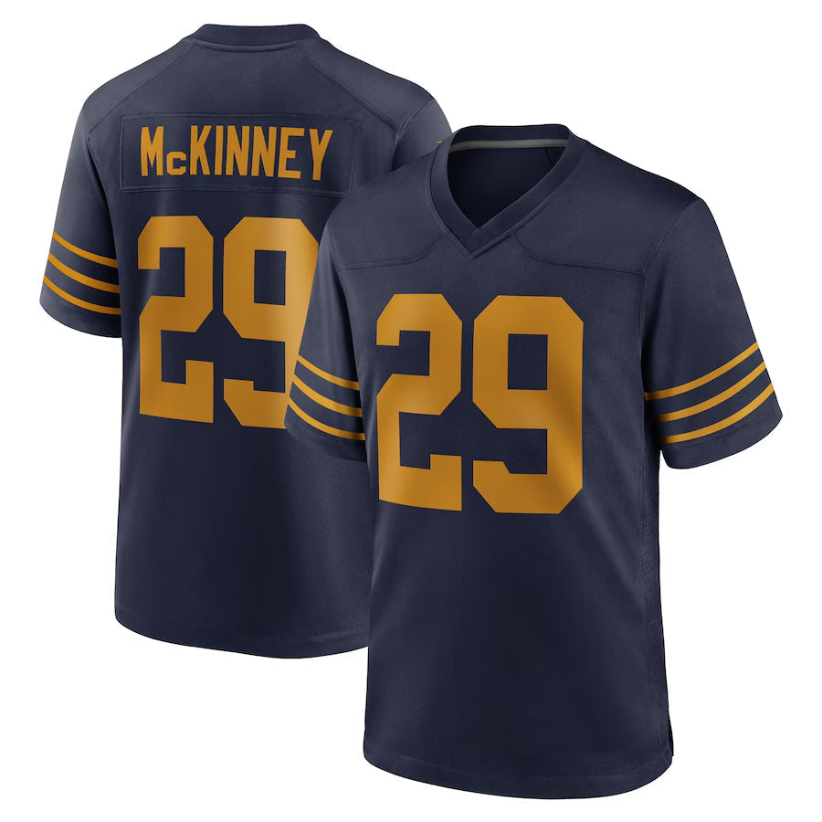 Punc GB.Packers #29 Xavier McKinney Player Navy The 1923 Classic Game Stitched Jersey