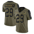 Punc GB.Packers #29 Xavier McKinney Player Olive Salute To Service Limited Game Stitched Jerseys