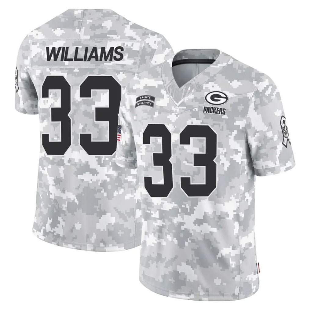 Punc GB.Packers #33 Evan Williams Player Arctic Camo Salute To Service Limited Stitched Jerseys