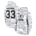 Punc GB.Packers #33 Evan Williams Player Arctic Camo Salute to Service Hoodies Limited Game Stitched Jerseys