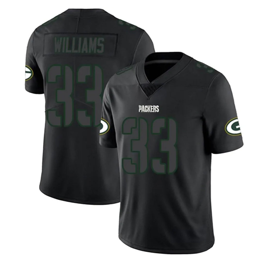 Punc GB.Packers #33 Evan Williams Player Black Impact Limited Home Game Stitched Jerseys
