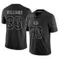 Punc GB.Packers #33 Evan Williams Player Black Reflective Limited Home Game Stitched Jerseys