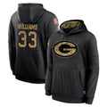 Punc GB.Packers #33 Evan Williams Player Black Salute to Service Hoodies Limited Game Stitched Jerseys