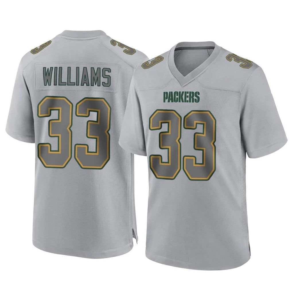 Punc GB.Packers #33 Evan Williams Player Gray Atmosphere Fashion Home Game Stitched Jerseys