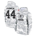 Punc GB.Packers #44 Zaire Franklin Player Arctic Camo Salute to Service Hoodies Limited Game Stitched Jerseys