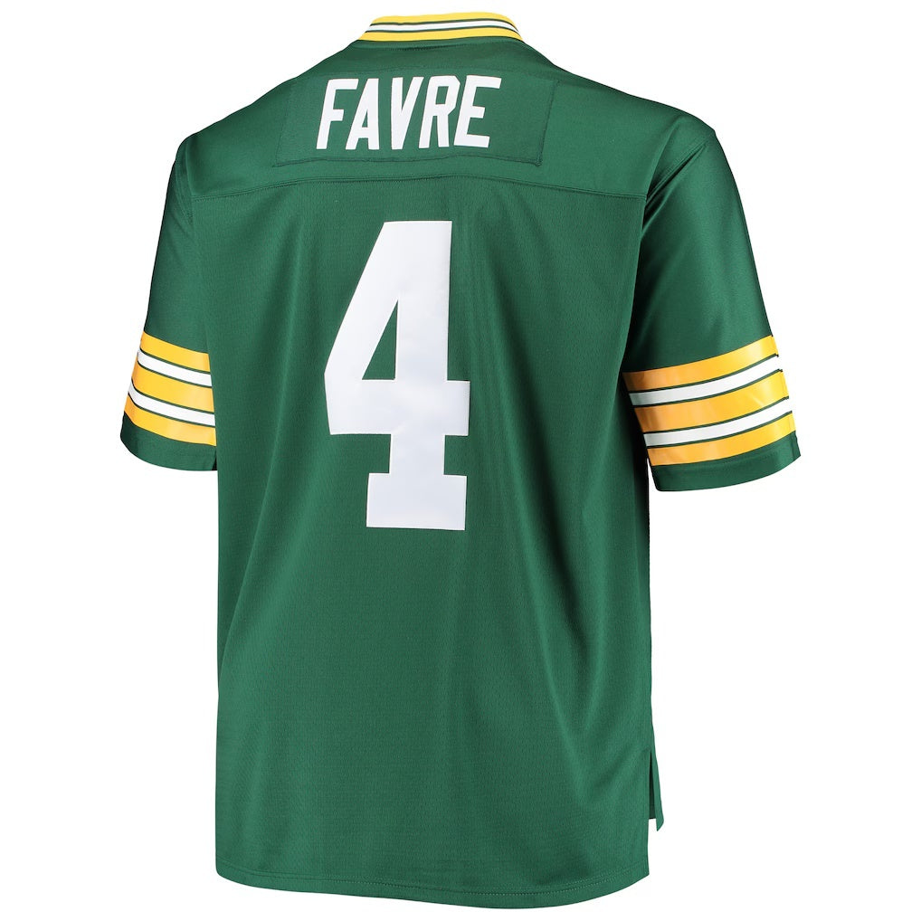 Punc GB.Packers #4 Brett Favre Mitchell & Ness Green Big & Tall Retired Player Replica Stitched Jerseys