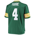 Punc GB.Packers #4 Brett Favre Mitchell & Ness Green Big & Tall Retired Player Replica Stitched Jerseys