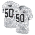 Punc GB.Packers #50 Zach Tom Player Arctic Camo Salute To Service Limited Stitched Jerseys