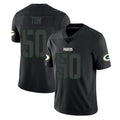 Punc GB.Packers #50 Zach Tom Player Black Impact Limited Home Game Stitched Jerseys