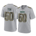 Punc GB.Packers #50 Zach Tom Player Gray Atmosphere Fashion Home Game Stitched Jerseys