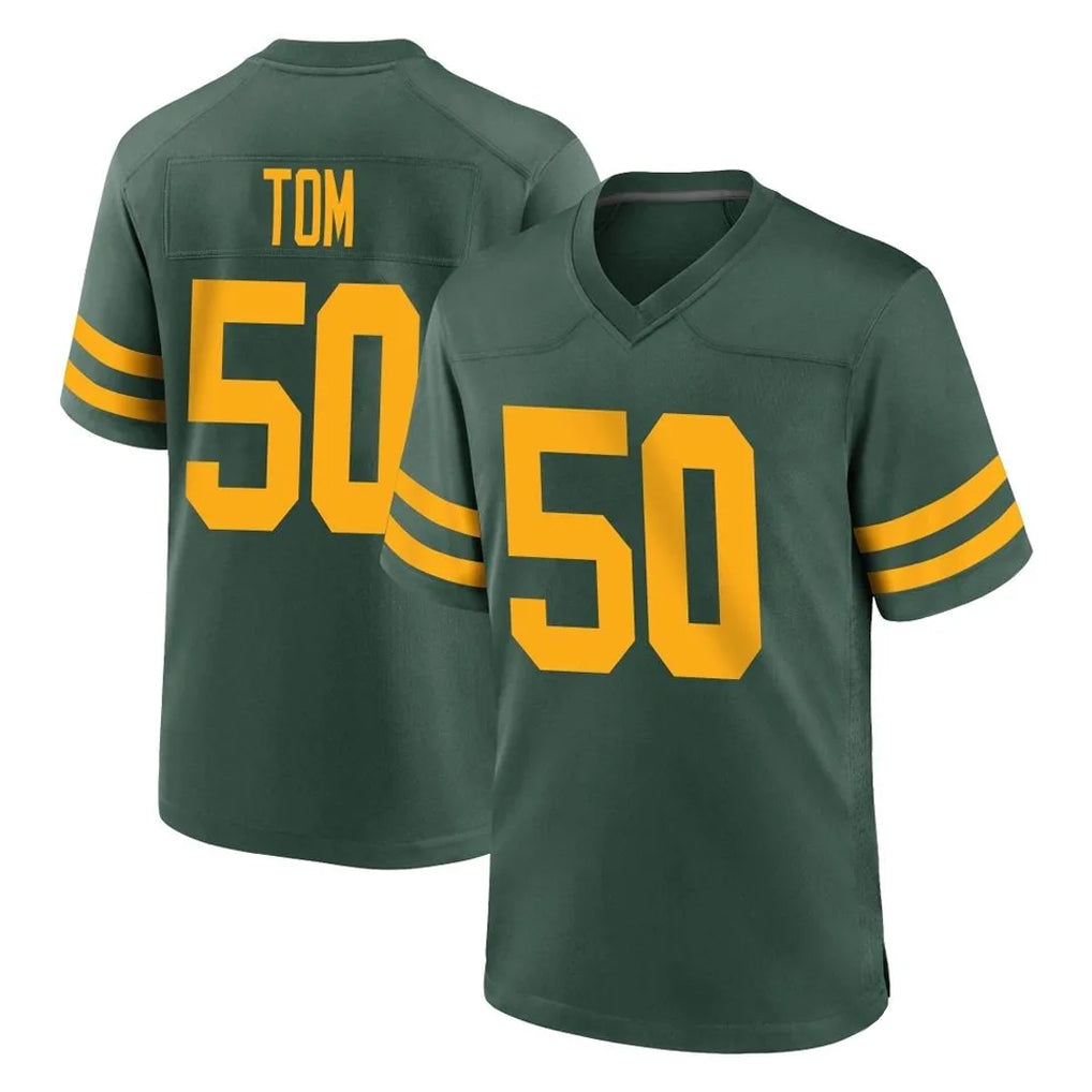 Punc GB.Packers #50 Zach Tom Player Green Alternate Home Game Stitched Jerseys