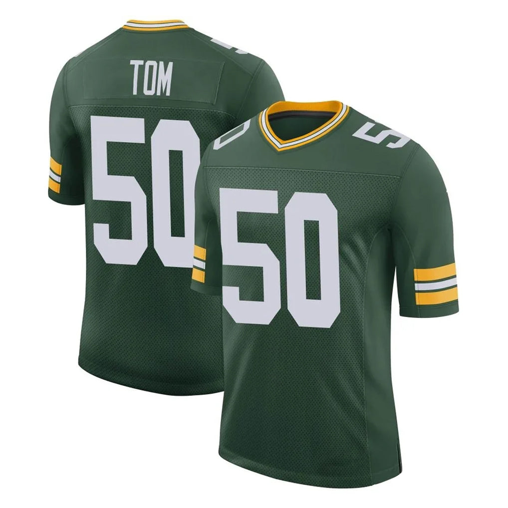 Punc GB.Packers #50 Zach Tom Player Green Limited Classic Home Game Stitched Jerseys