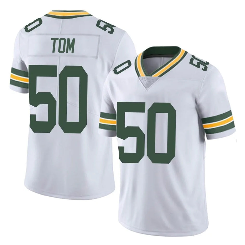 Punc GB.Packers #50 Zach Tom Player White Vapor Untouchable Limited Home Game Stitched Jerseys