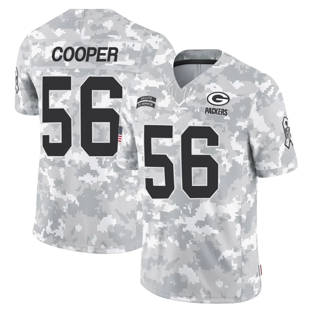Punc GB.Packers #56 Edgerrin Cooper Player Arctic Camo Salute To Service Limited Stitched Jerseys