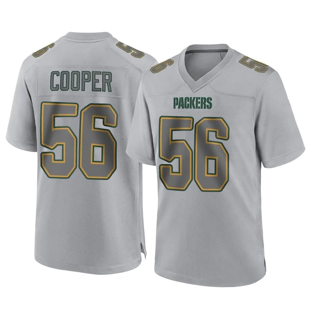 Punc GB.Packers #56 Edgerrin Cooper Player Gray Atmosphere Fashion Home Game Stitched Jerseys