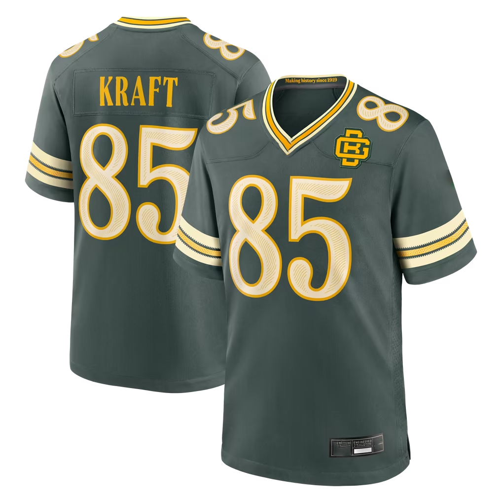 Punc GB.Packers #85 Tucker Kraft Green 2026 Rivalries Collection Game Stitched Jerseys