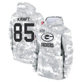 Punc GB.Packers #85 Tucker Kraft Player Camo Salute To Service Hoodies Game Stitched Jerseys