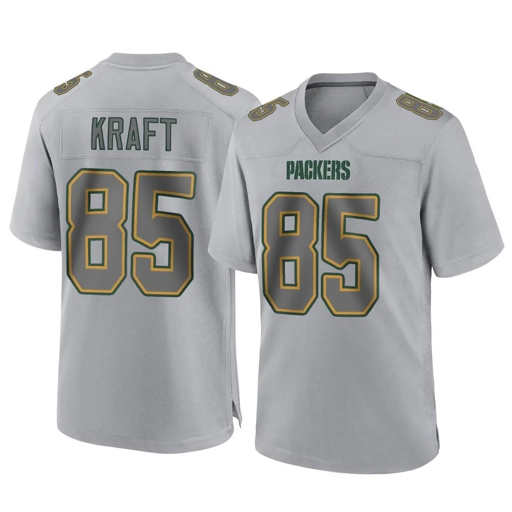 Punc GB.Packers #85 Tucker Kraft Player Gray Atmosphere Fashion Home Game Stitched Jerseys