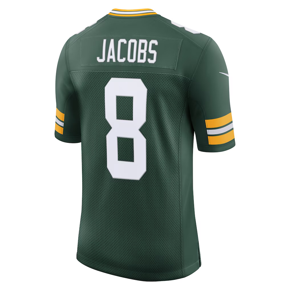 Punc GB.Packers #8 Josh Jacobs Green Vapor Untouchable Stitched Limited Jerseys