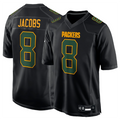 Punc GB.Packers #8 Josh Jacobs Player Black Fashion Game Stitched Jerseys