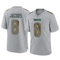 Punc GB.Packers #8 Josh Jacobs Player Gray Atmosphere Fashion Home Game Stitched Jerseys