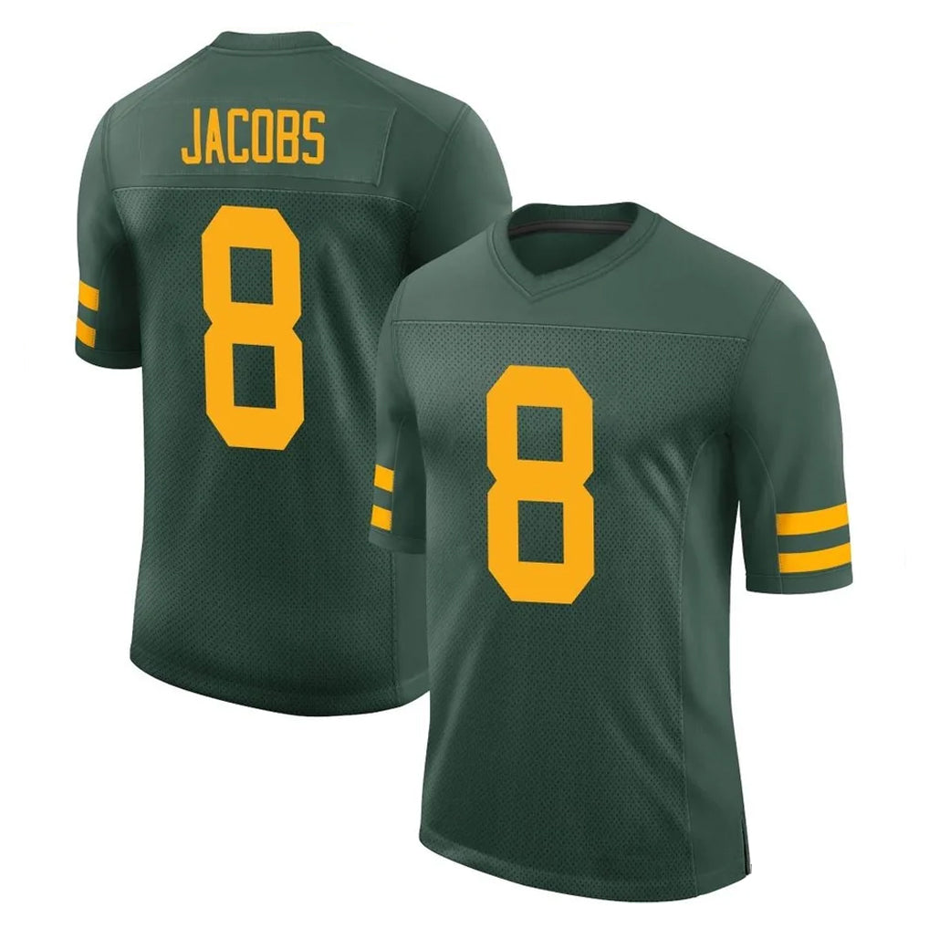 Punc GB.Packers #8 Josh Jacobs Player Green Alternate Vapor Home Game Stitched Jerseys