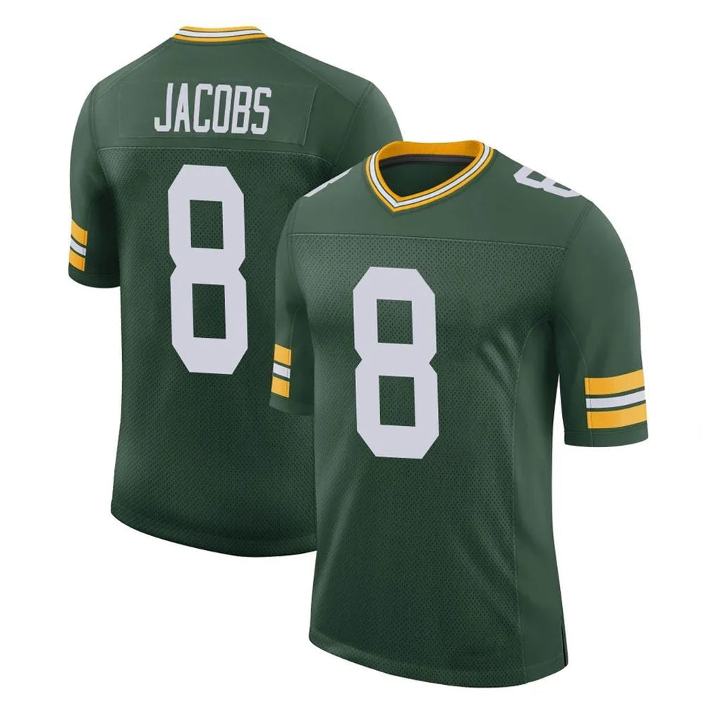 Punc GB.Packers #8 Josh Jacobs Player Green Limited Classic Home Game Stitched Jerseys