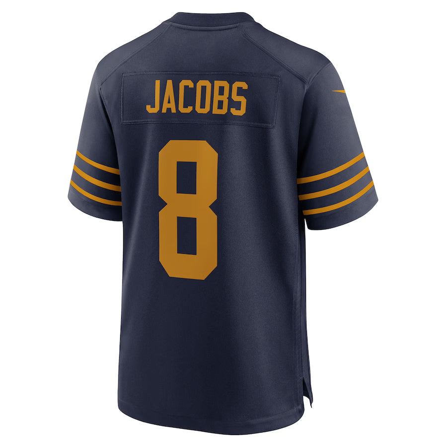 Punc GB.Packers #8 Josh Jacobs Player Navy The 1923 Classic Game Stitched Jerseys