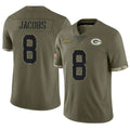 Punc GB.Packers #8 Josh Jacobs Player Olive Salute To Service Limited Stitched Jerseys