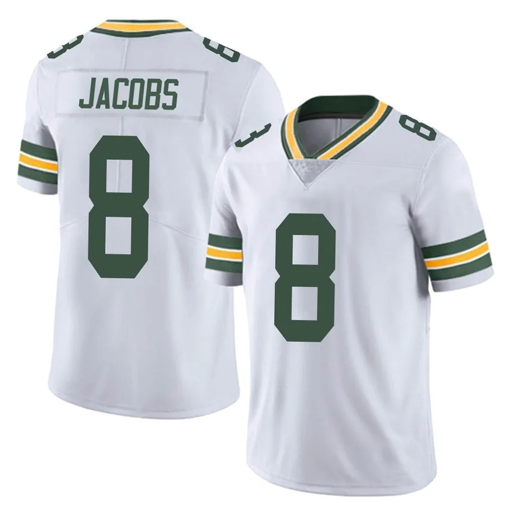 Punc GB.Packers #8 Josh Jacobs Player White Vapor Untouchable Limited Home Game Stitched Jerseys