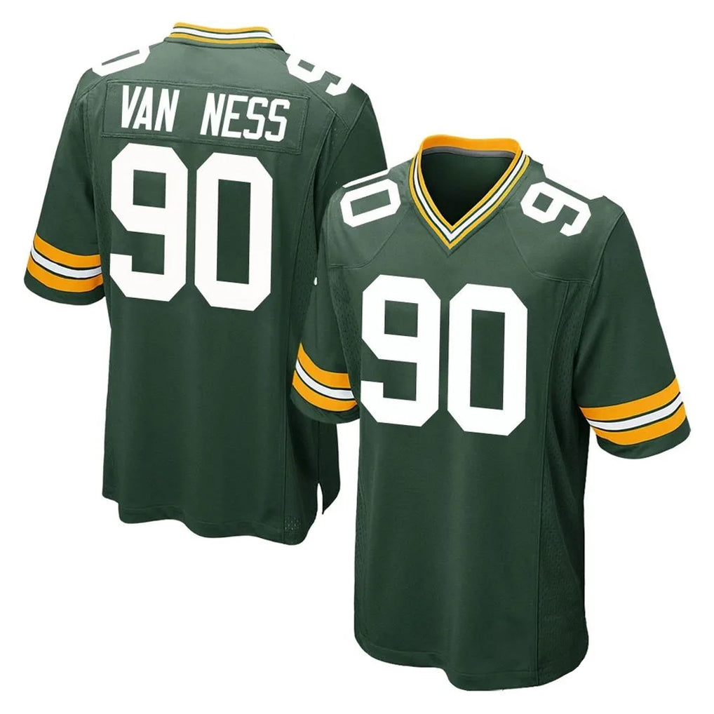 Punc GB.Packers #90 Lukas Van Ness Player Green Home Game Stitched Jerseys