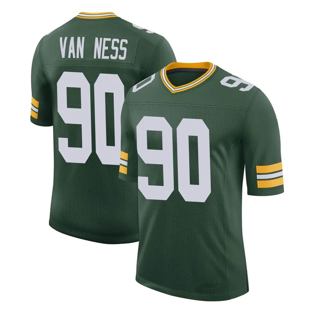 Punc GB.Packers #90 Lukas Van Ness Player Green Limited Classic Home Game Stitched Jerseys