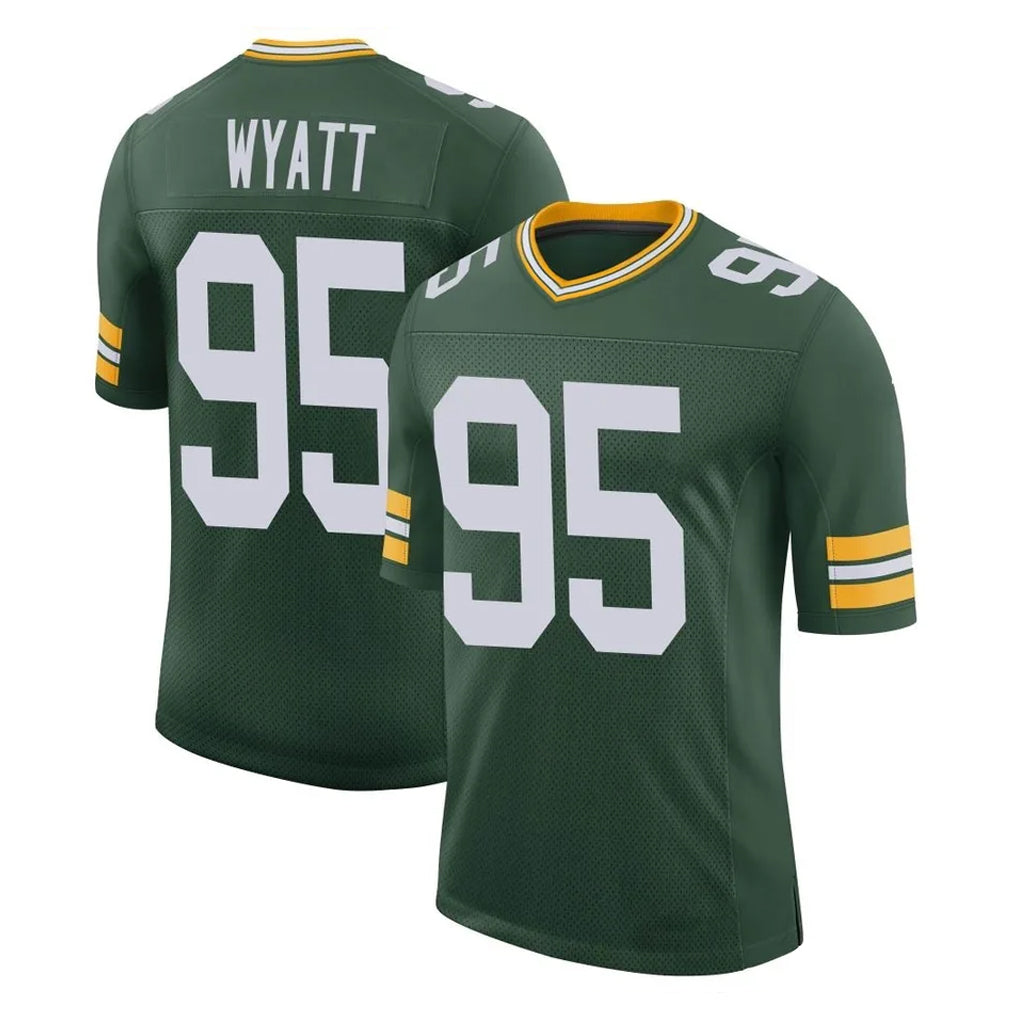 Punc GB.Packers #95 Devonte Wyatt Player Green Limited Classic Home Game Stitched Jerseys