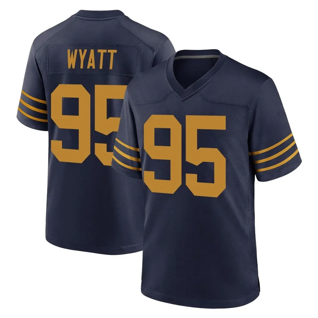 Punc GB.Packers #95 Devonte Wyatt Player Navy The 1923 Classic Home Game Stitched Jerseys