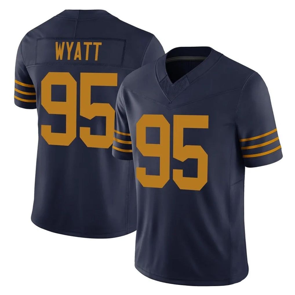 Punc GB.Packers #95 Devonte Wyatt Player Navy The 1923 Classic Vapor F.U.S.E. Home Game Stitched Jerseys