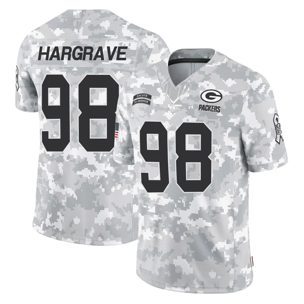 Punc GB.Packers #98 Javon Hargrave Player Arctic Camo Salute To Service Limited Stitched Jerseys