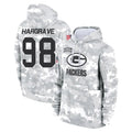 Punc GB.Packers #98 Javon Hargrave Player Arctic Camo Salute to Service Hoodies Limited Game Stitched Jerseys