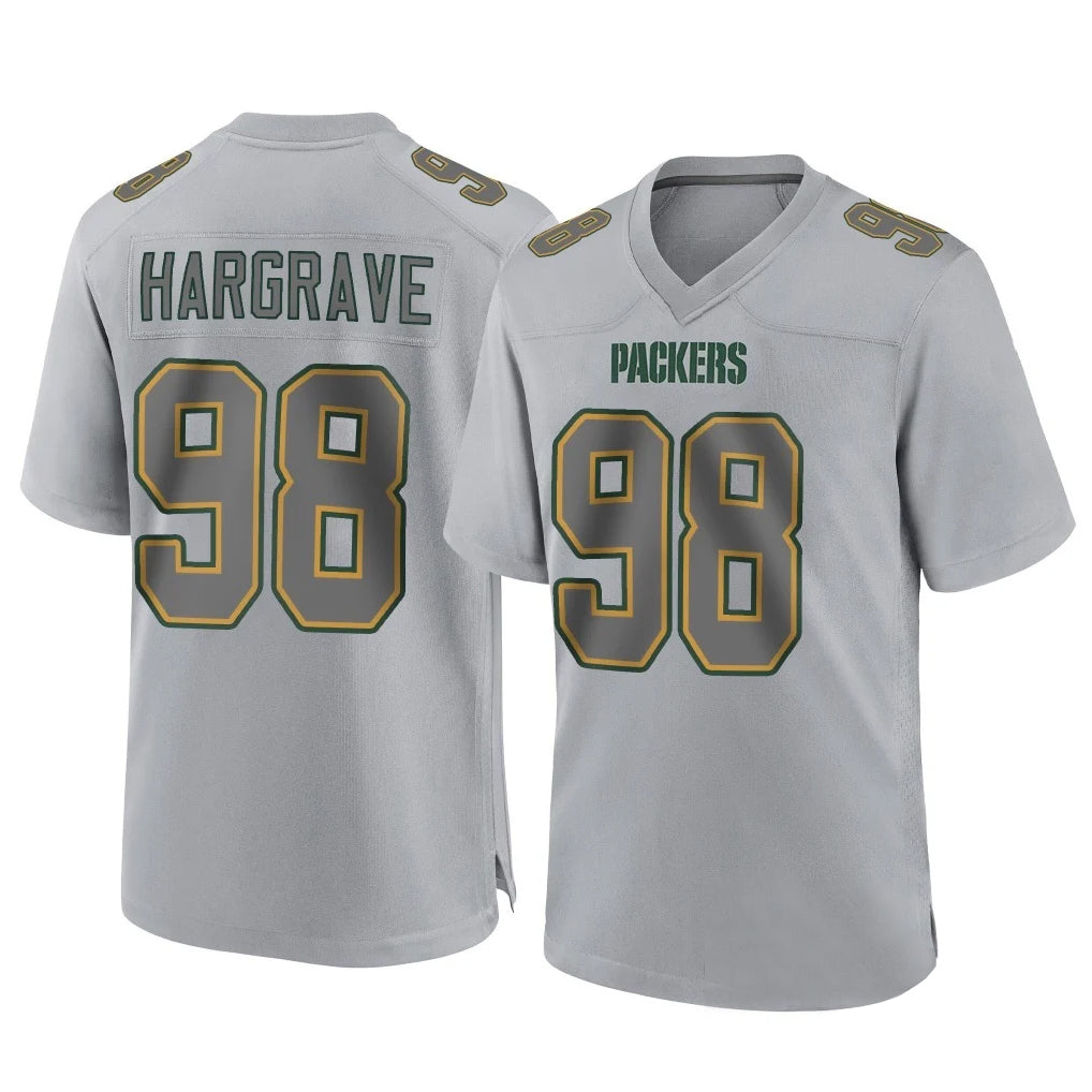 Punc GB.Packers #98 Javon Hargrave Player Gray Atmosphere Fashion Home Game Stitched Jerseys