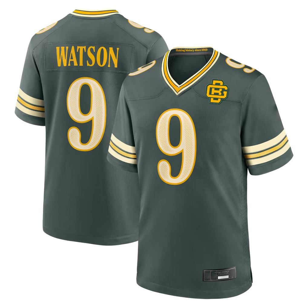 Punc GB.Packers #9 Christian Watson Green 2026 Rivalries Collection Game Stitched Jerseys