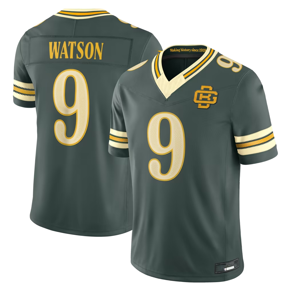 Punc GB.Packers #9 Christian Watson Green 2026 Rivalries Collection Limited Stitched Jerseys