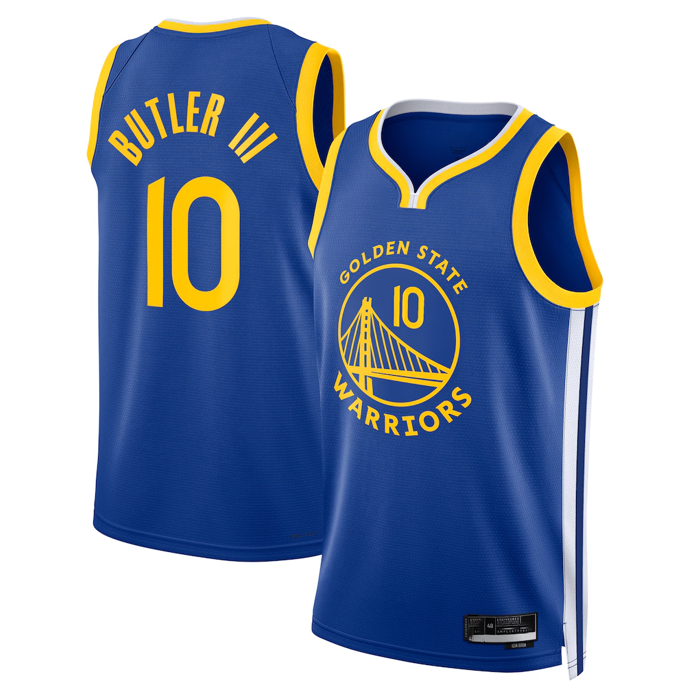 Punc G.State Warriors #10 Jimmy Butler III Royal Swingman Jerseys - Icon Edition