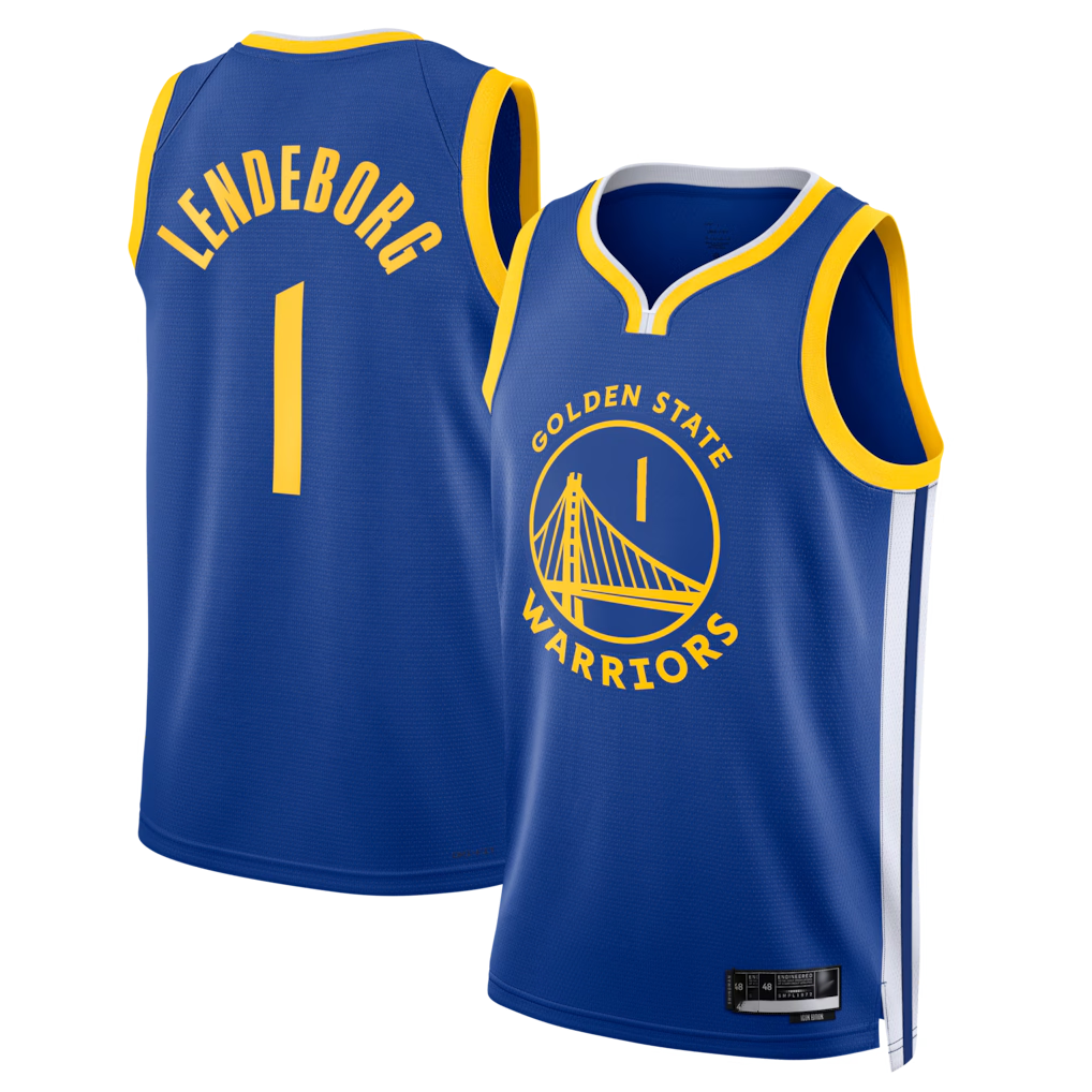 Punc G.State Warriors #1 Yaxel Lendeborg Royal Swingman Jerseys - Icon Edition
