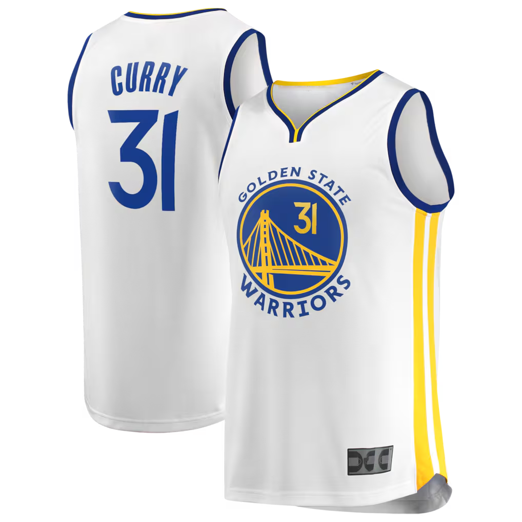 Punc G.State Warriors #31 Seth Curry White Fast Break Replica Player Jerseys - Association Edition