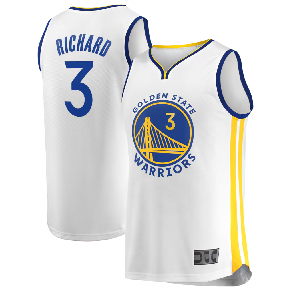Punc G.State Warriors #3 Will Richard White Fast Break Replica Player Jerseys - Association Edition
