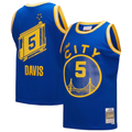 Punc G.State Warriors #5 Baron Davis Mitchell & Ness Royal Hardwood Classics 200405 Swingman Jerseys
