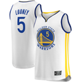 Punc G.State Warriors #5 Kevon Looney White Fast Break Player Replica Jerseys - Association Edition
